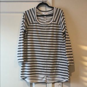Motherhood maternity grey/white striped sweater
